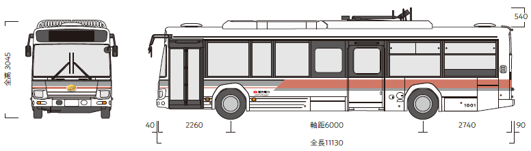 電気バスのサイズ